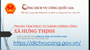 Hướng dẫn thực hiện nộp hồ sơ thủ tục đăng ký thành lập hộ kinh doanh qua Cổng Dịch vụ công Quốc gia