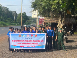 Ủy ban MTTQ VN và các Đoàn thể xã La Ngà tổ chức ra quân làm công tác dân vận chào mừng Đại hội đại biểu Đảng bộ xã La Ngà lần thứ I, nhiệm kỳ 2025 - 2030.