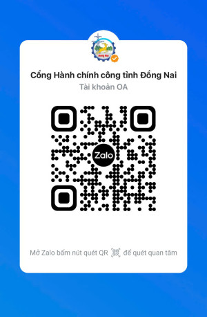 Thông báo triển khai nhận tin nhắn trạng thái xử lý hồ sơ từ Zalo OA Cổng Hành chính công tỉnh Đồng Nai