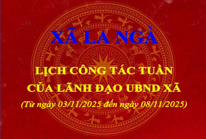 LỊCH LÀM VIẸC UBND