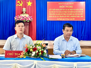 Đảng ủy xã Lộc Thạnh tổ chức hội nghị lấy ý kiến góp ý vào...