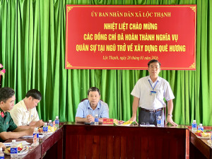 Lộc Thạnh: Đón quân nhân xuất ngũ trở về địa phương