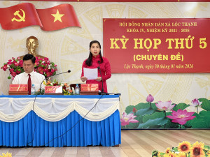 HĐND xã Lộc Thạnh tổ chức kỳ họp chuyên đề