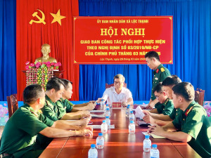 Lộc Thạnh giao ban phối hợp thực hiện Nghị định số 03