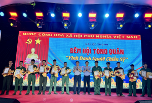 Lộc Thạnh tổ chức đêm hội tòng quân “Vinh danh người chiến sĩ”