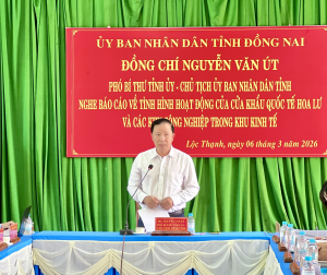 Chủ tịch UBND tỉnh Nguyễn Văn Út làm việc với Ban Quản lý Cửa khẩu Quốc tế Hoa Lư