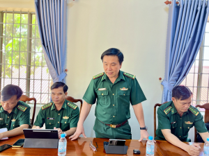 Ban Chỉ huy Bộ đội Biên phòng tỉnh kiểm tra công tác chuẩn bị bầu cử tại xã Lộc Thạnh