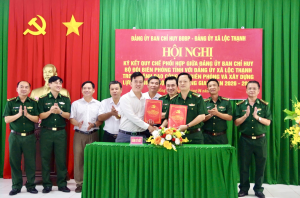 Ký kết quy chế phối hợp giữa Đảng ủy Ban Chỉ huy Bộ đội Biên phòng tỉnh Đồng Nai với Đảng uỷ xã Lộc Thạnh