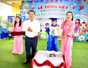Trường Mẫu giáo Hướng Dương tổng kết năm học 2025 – 2026, vui Tết thiếu nhi 1/6 và chia tay bé 5 tuổi