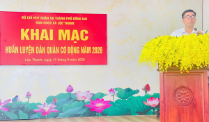 Ban CHQS xã Lộc Thạnh khai mạc huấn luyện Dân quân cơ động năm 2026