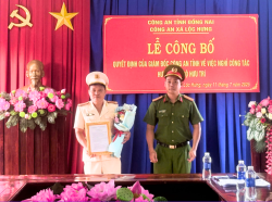 Trung tá Võ Long Hưng nghỉ hưu theo chế độ