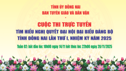 Cuộc thi trực tuyến “Tìm hiểu Nghị quyết Đại hội đại biểu Đảng bộ tỉnh lần thứ I, nhiệm kỳ 2025-2030 Bản sửa đổi, bổ sung ngày 04/11/2025