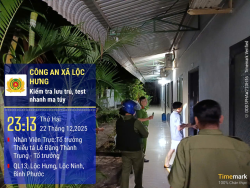 Công an xã Lộc Hưng ra quân cao điểm bảo đảm an ninh trật tự