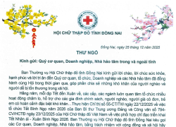 Đồng Nai kêu gọi ủng hộ “Tết Nhân ái” 2026