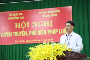XÃ LỘC NINH HỘI NGHỊ TUYÊN TRUYỀN PHỔ BIẾN PHÁP LUẬT