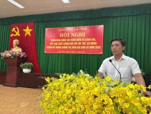 Đảng ủy xã Lộc Ninh hướng dẫn kiểm điểm và đánh giá xếp loại...