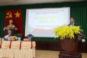 PHƯỜNG LỘC NINH TỔ CHỨC KỲ HỌP THỨ 2  HĐND PHƯỜNG KHÓA I