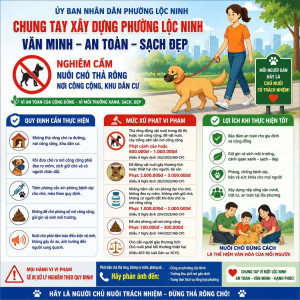UBND PHƯỜNG LỘC NINH KHUYẾN CÁO NGƯỜI DÂN THỰC HIỆN TỐT QUY ĐỊNH VỀ QUẢN LÝ CHÓ, MÈO NUÔI