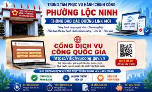 THÔNG BÁO ĐỊA CHỈ TRUY CẬP CỔNG DỊCH VỤ CÔNG QUỐC GIA