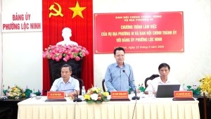 BAN NỘI CHÍNH TRUNG ƯƠNG LÀM VIỆC VỚI ĐẢNG ỦY PHƯỜNG LỘC NINH