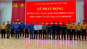 PHƯỜNG LỘC NINH TỔ CHỨC CHUỖI HOẠT ĐỘNG HƯỞNG ỨNG NGÀY TOÀN DÂN PHÒNG CHÁY, CHỮA CHÁY VÀ  CỨU NẠN, CỨU HỘ