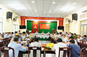 Hội nghị lấy ý kiến góp ý vào dự thảo các văn kiện trình Đại hội XIV của Đảng;Dự thảo văn kiện đại hội Đảng bộ tỉnh; Dự thảo văn kiện Đại hội Đại biểu Đảng bộ xã Lộc Quang lần thứ I, nhiệm kỳ 2025 – 2030.