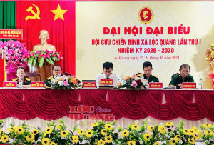 Đại hội đại biểu Hội Cựu chiến binh xã Lộc Quang tiến hành phiên thứ nhất