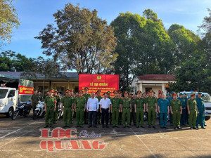 Công an xã Lộc Quang ra quân cao điểm tấn công, trấn áp tội phạm