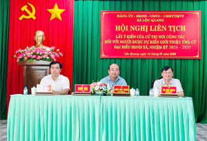 Lấy ý kiến của cử tri nơi công tác đối với người được dự kiến giới thiệu ứng cử đại biểu HĐND xã