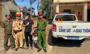 Công an Lộc Quang phát hiện, xử lý người điều khiển xe mô tô dương tính với chất ma túy