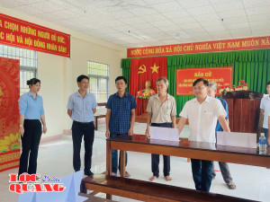 Kiểm tra công tác chuẩn bị bầu cử trên địa bàn xã Lộc Quang