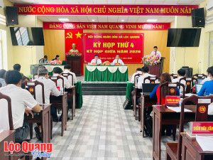 Kỳ họp thứ 4 HĐND xã Lộc Quang thông qua 6 Nghị quyết