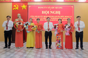 Lộc Quang công bố Quyết định thành lập tổ chức đảng và công...