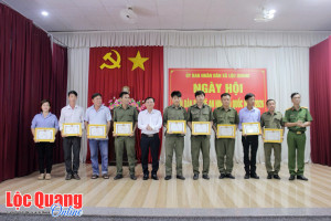Lộc Quang sôi nổi Ngày hội Toàn dân bảo vệ an ninh tổ quốc