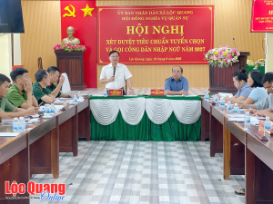 Lộc Quang tổ chức Hội nghị xét duyệt tiêu chuẩn tuyển chọn...