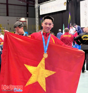 Nguyễn Đức Anh giành Huy chương Vàng thế giới Võ cổ truyền Việt Nam