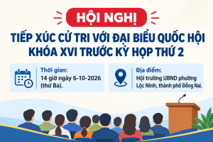 Tổ chức Hội nghị tiếp xúc cử tri với đại biểu Quốc hội khóa XVI trước kỳ họp thứ 2