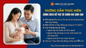 Lộc Quang triển khai chính sách hỗ trợ tài chính khi sinh...