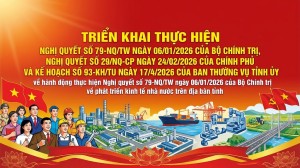 Kế hoạch hành động triển khai thực hiện Nghị quyết số 79-NQ/TW ngày 06/01/2026 của Bộ Chính trị, Nghị quyết số 29/NQ-CP ngày 24/02/2026 của Chính phủ và Kế hoạch số 93-KH/TU ngày 17/4/2026 của Ban Thường vụ Tỉnh ủy...