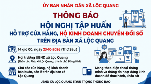 Lộc Quang tập huấn hỗ trợ cửa hàng, hộ kinh doanh chuyển đổi...
