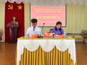 Hội đồng nhân dân xã Lộc Tấn tổ chức kỳ họp thứ 2, khóa XII, nhiệm kỳ 2021-2026