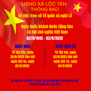 THÔNG BÁO VỀ VIỆC TREO CỜ TỔ QUỐC, VIẾNG NHÀ BIA TƯỞNG NIỆM...