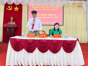HĐND XÃ LỘC TẤN TỔ CHỨC KỲ HỌP THỨ 4, NĂM 2025