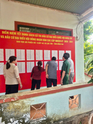 Kiểm tra công tác triển khai thực hiện bầu cử trên địa bàn xã Lộc Tấn