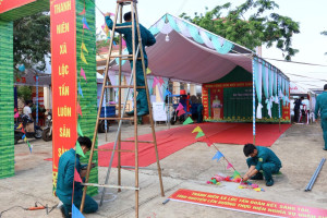 Rộn ràng không khí Hội trại tòng quân năm 2026 tại xã Lộc Tấn