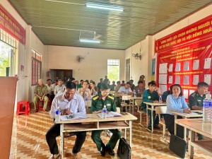 Tổ chức tiếp xúc cử tri với người ứng cử đại biểu HĐND xã...