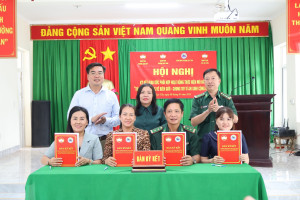Ủy ban MTTQ Việt Nam phường Tam Hiệp, phường Bảo Vinh, xã Lộc Tấn và Đồn Biên phòng Lộc Tấn ký kết chương trình “Từ nội địa hướng về biên giới” năm 2026