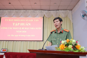Lộc Tấn tổ chức hội nghị tập huấn công tác bảo vệ bí mật nhà nước năm 2026