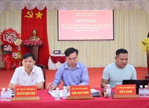 Thường trực Đảng ủy xã Lộc Tấn gặp gỡ, đối thoại với đội ngũ người hoạt động không chuyên trách ở các ấp
