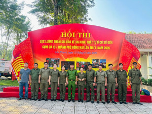 Lực lượng tham gia bảo vệ an ninh, trật tự ở cơ sở xã Lộc Tấn đạt giải Ba tại Hội thi nghiệp vụ Cụm số 13 năm 2026